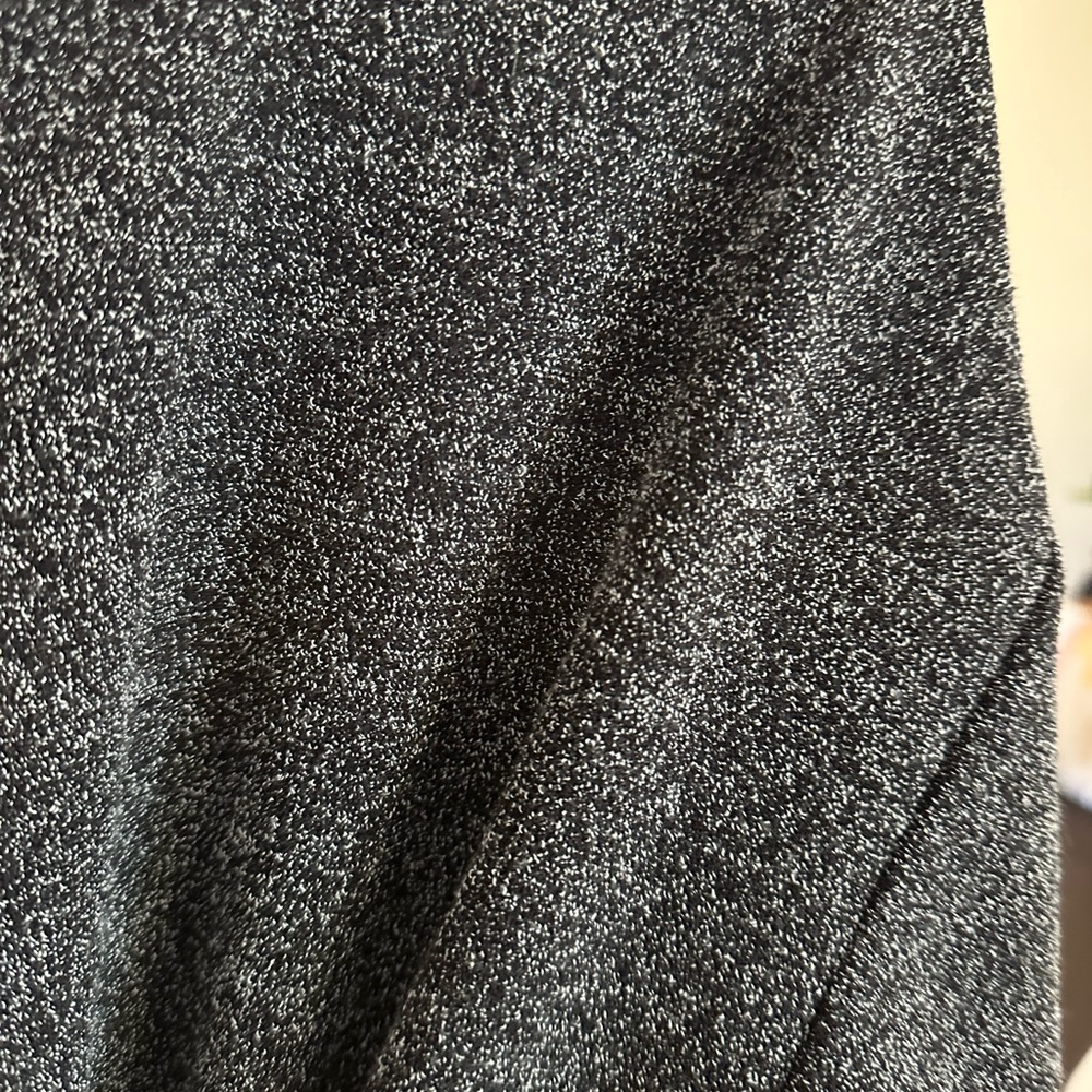 Ann Taylor Factory Black and Charcoal Gray Belted Dress Size M - Picture 8 of 10